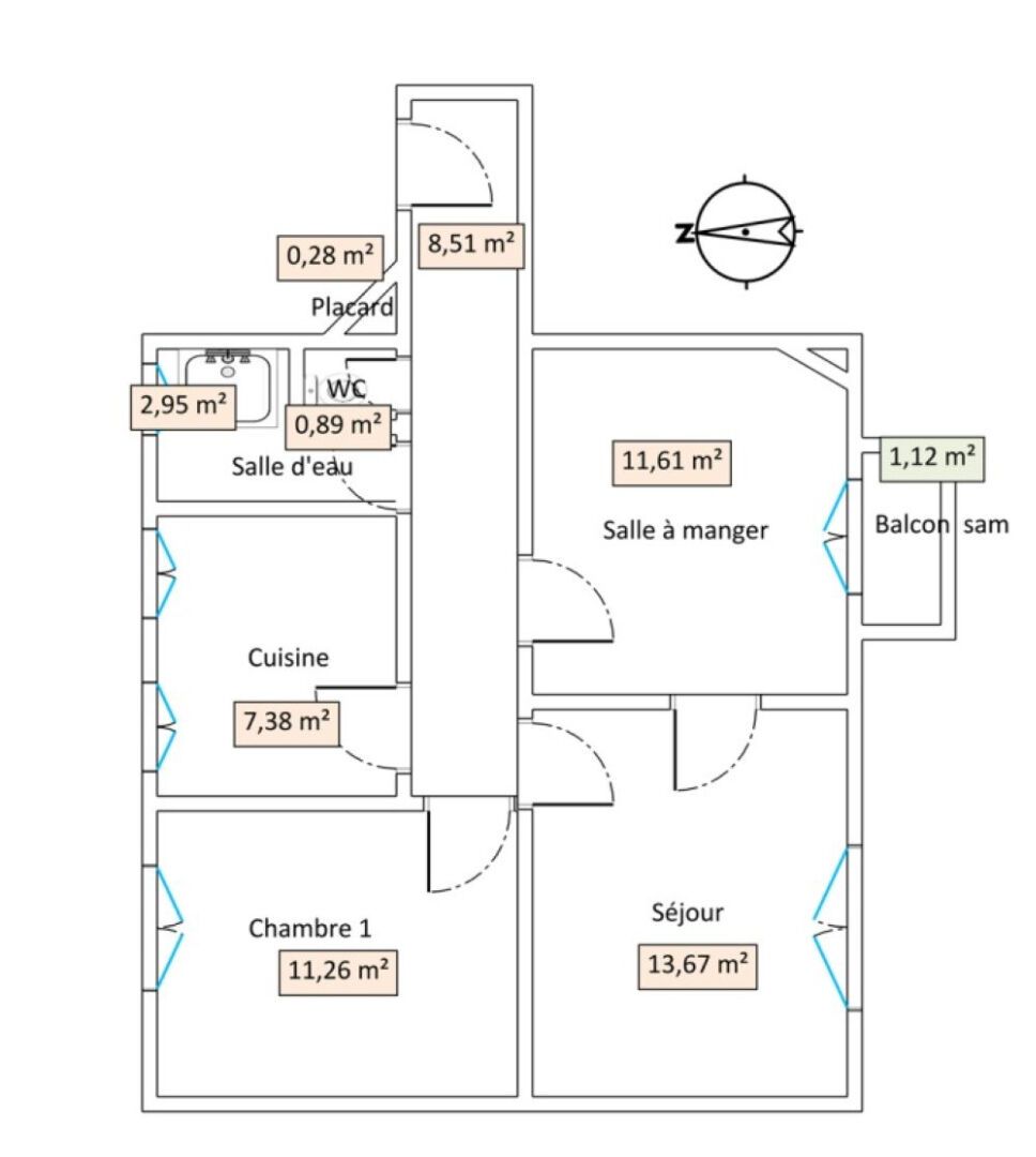 appartement 3 Pièces en vente sur ASNIERES SUR SEINE (92600)