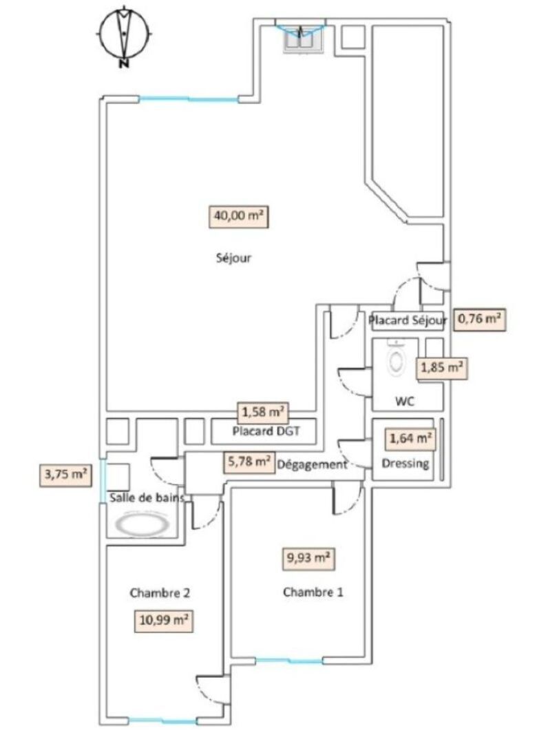 appartement 3 Pièces en vente sur COURBEVOIE (92400)